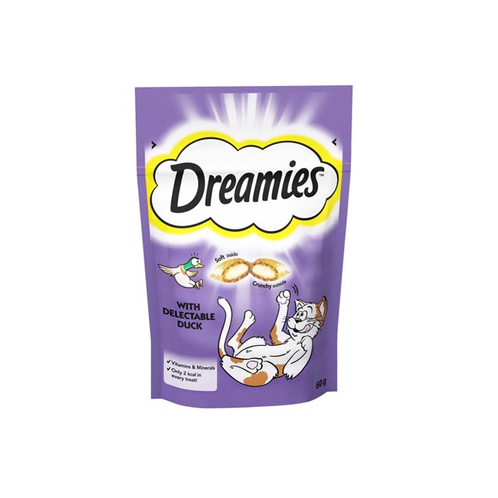 تشویقی گربه دریمیز طعم اردک 60 گرم