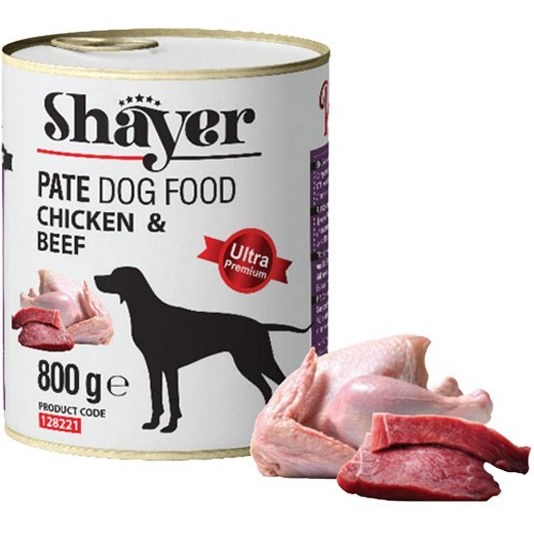 کنسرو سگ شایر پته مرغ و گوشت 800 گرم