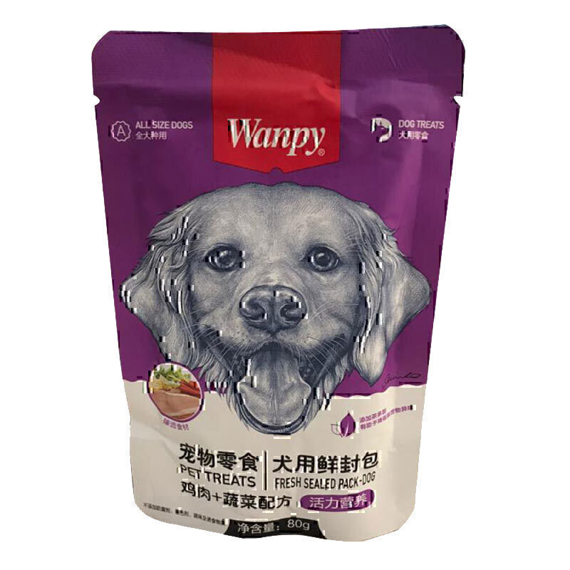  پوچ ونپی سگ مرغ و سبزیجات 80 گرم Wanpy