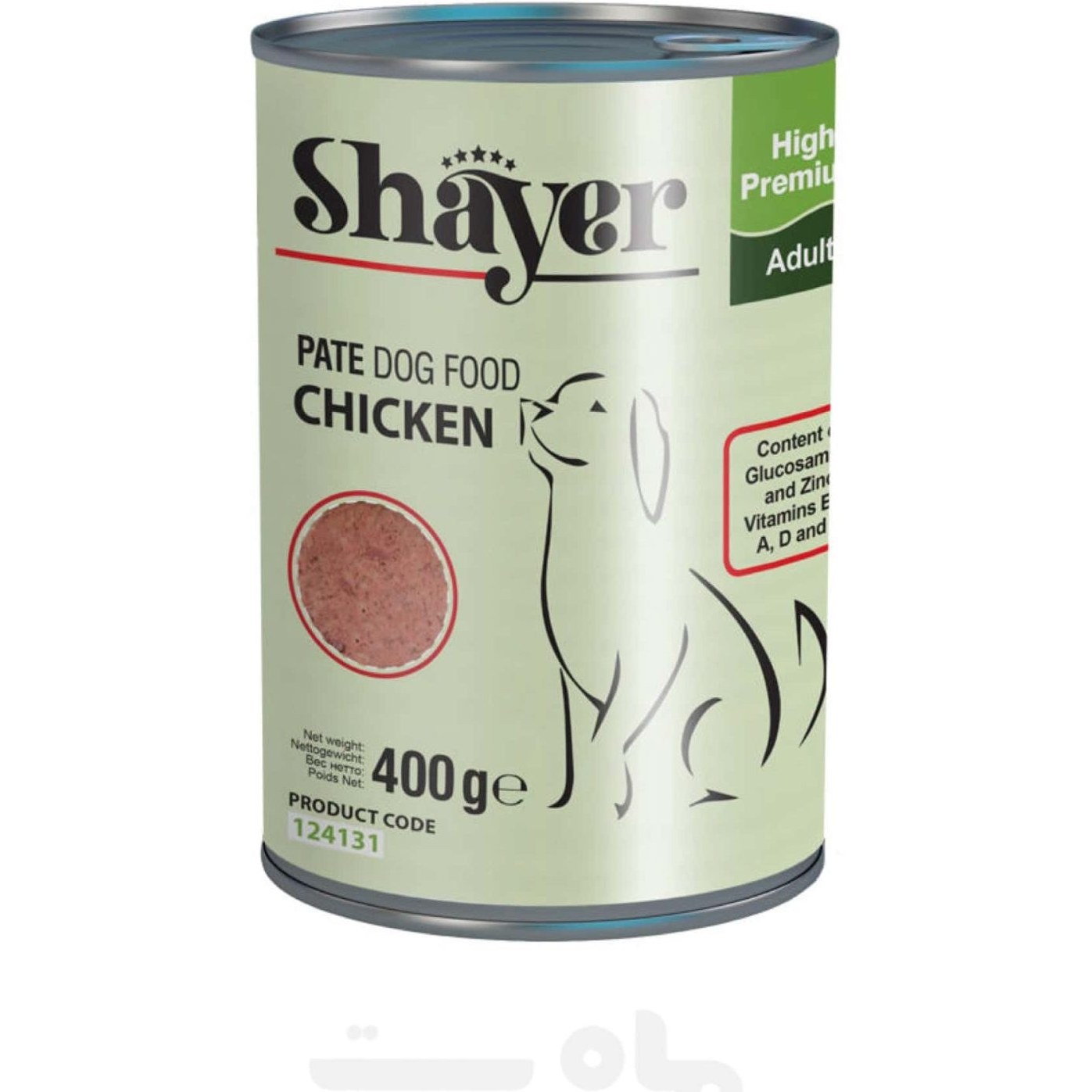 کنسرو سگ شایر پته مرغ 400 گرم