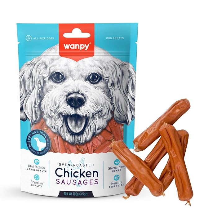 تشویقی سگ ونپی طعم مرغ سوسیسی 100 گرمی Wanpy chicken Sausages