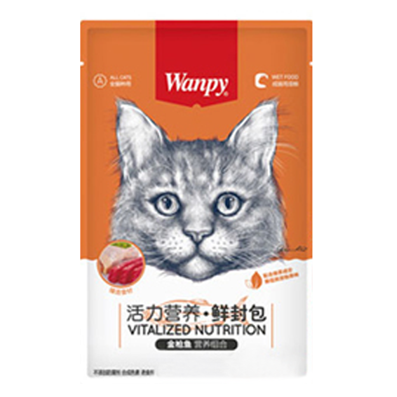 پوچ گربه ونپی ماهی تن و مرغ 80g نارنجی