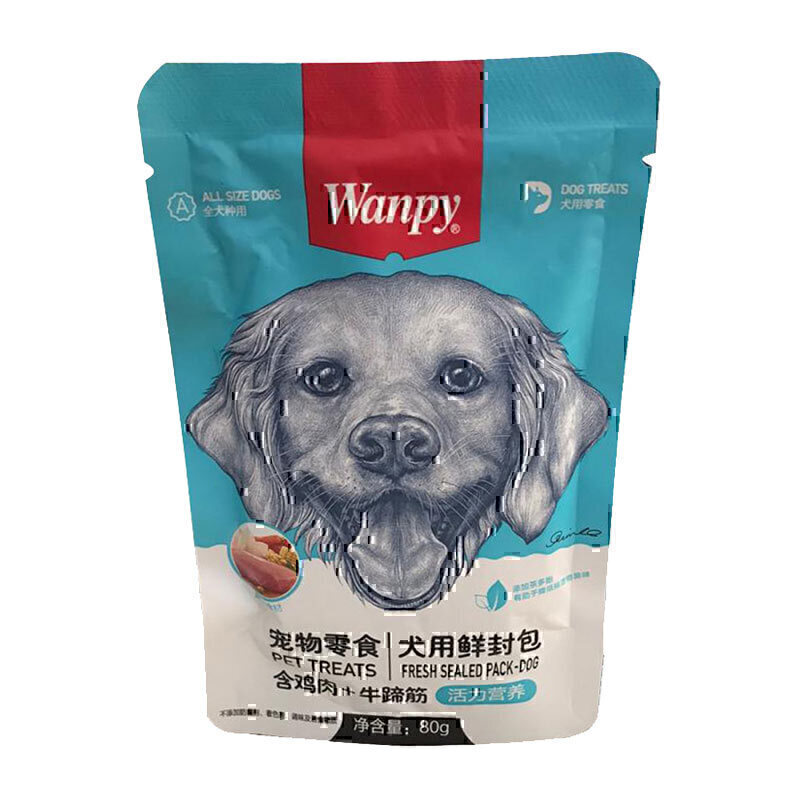 پوچ سگ ونپی با طعم مرغ و تاندون گاو 80 گرم Wanpy   