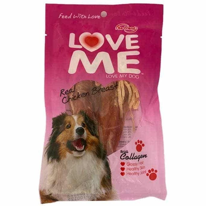 تشویقی سگ لاومی دورپیچ مرغ و هویج 60 گرم Love Me