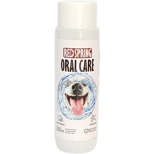 دهانشویه نانو نقره مخصوص سگ و گربه رد اسپرینگ 250 میل