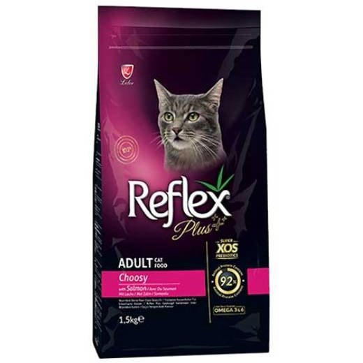 غذای خشک گربه چوزی طعم سالمون رفلکس پلاس  Reflex Plus Choosy with Salmon 1.5 kg