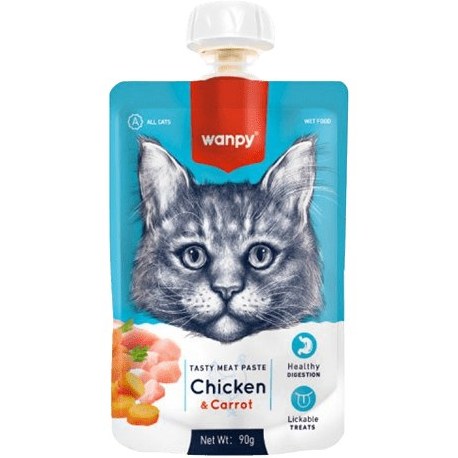 پودینگ گربه ونپی طعم مرغ و هویج 90 گرم