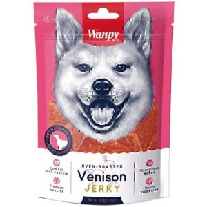 تشویقی سگ ونپی با طعم گوشت گوزن 100gr  Wanpy Dog Venison Jerky