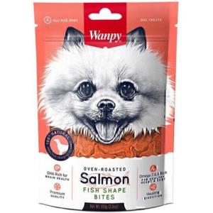 تشویقی سگ ونپی با طعم ماهی سالمون Wanpy Salmon Fish Shape Bites 