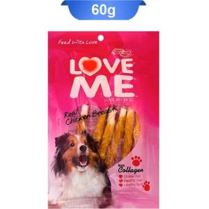 تشویقی سگ لاومی مدادی مرغ دورپیچ 60 گرم