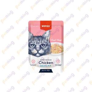 پوچ گربه ونپی سوپر پرمیوم طعم مرغ و میگو 