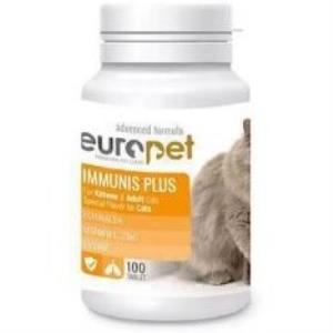 قرص تقویت سیستم ایمنی مخصوص گربه یوروپت Europet Immunis Plus