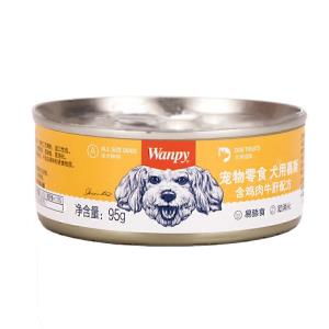 کنسرو سگ ونپی طعم مرغ و جگر گاو 95 گرم Wanpy 