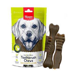 تشویقی سگ ونپی دنتال طرح مسواک طعم مرغ wanpy thootbrush chews