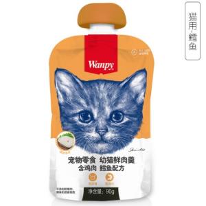 پودینگ گربه ونپی مرغ ماهی کاد 90 گرم نارنجی Wanpy