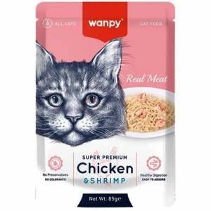 پوچ گربه ونپی طعم مرغ و میگو 85 گرم 