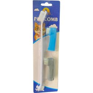  ست مسواک دو طرفه و انگشتی سگ و گربه 