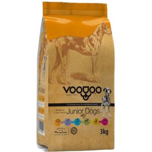  غذای سگ جوان نژاد بزرگ و متوسط voodoo mediom larg junio 3kg 