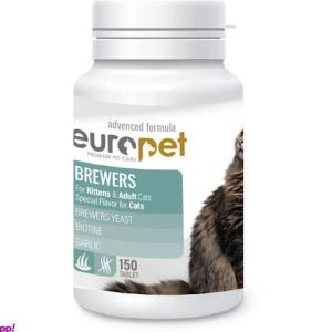 قرص مخمر پوست و مو گربه یوروپت  Europet Brewers