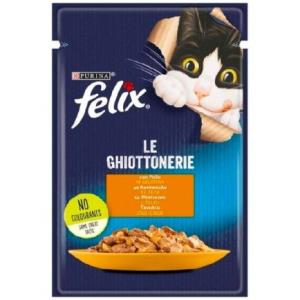 پوچ گربه فلیکس طعم مرغ در ژله 85 گرم Felix