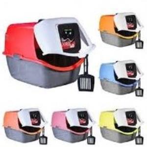 ظرف خاک گربه مسقف جورج سایز بزرگ همراه با بیلچه