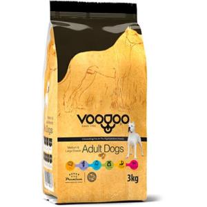  غذای خشک وودو  سگ بالغ نژاد بزرگ و متوسط  voodoo mediom large adult 3kg 