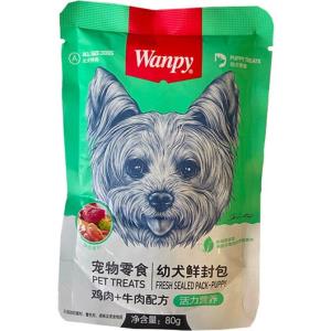 پوچ توله سگ ونپی با طعم مرغ و گوشت و سبزیجات 80 گرم