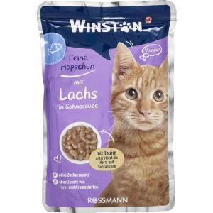 پوچ گربه وینستون ماهی ازاد و قزا الا 100 گرم