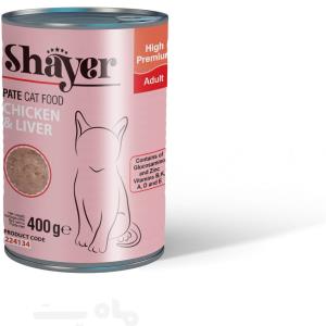 کنسرو گربه شایر پته مرغ و جگر 400 گرم