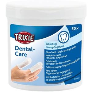 پد تمیز کننده دندان حیوانات خانگی تریکسی Trixie Dental Care Disposable Finger Pads بسته 50 عددی