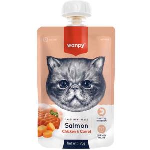 پودینگ گربه ونپی طعم ماهی سالمون و هویج 90 گرم 