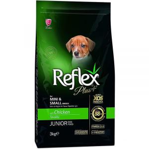 غذای خشک توله سگ رفلکس پلاس طعم مرغ Reflex plus mini jounir 3kg