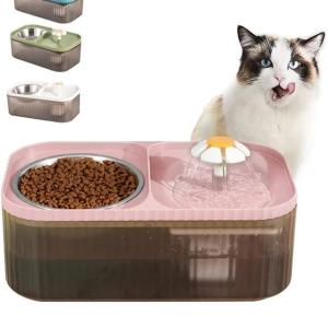 ظرف آبخوری اتوماتیک دوقلو آب و غذا سگ و گربه 3 لیتری