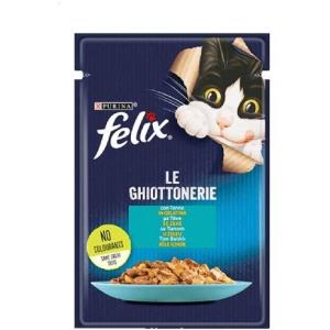 پوچ گربه فلیکس طعم ماهی تن در ژله 85 گرم Felix