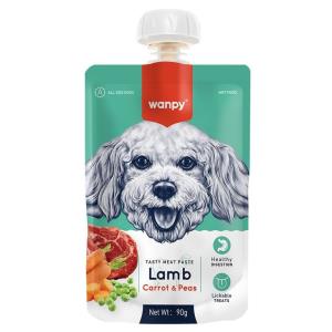 پودینگ سگ ونپی گوشت بره و هویج و نخود  Wanpy 90g