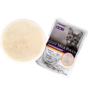 پوچ گربه فنبی شیر بز طعم مرغ و خرگوش 85 گرم