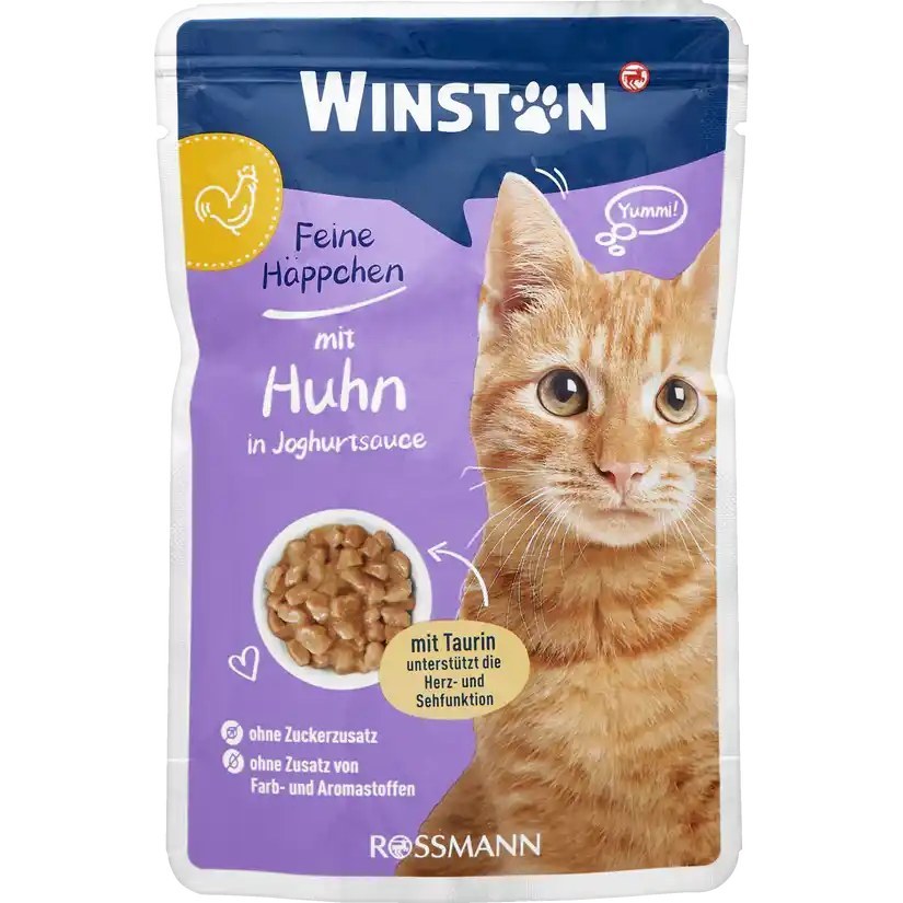 پوچ گربه وینستون مرغ 100 گرم