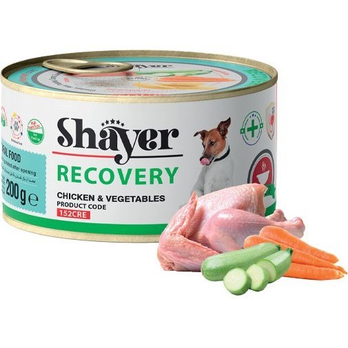 کنسرو سگ شایر ریکاوری مرغ و سبزیجات 200 گرم