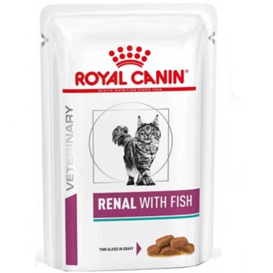 پوچ گربه رنال رویال کنین با طعم ماهی 85 گرم Royal Canin Renal Fish