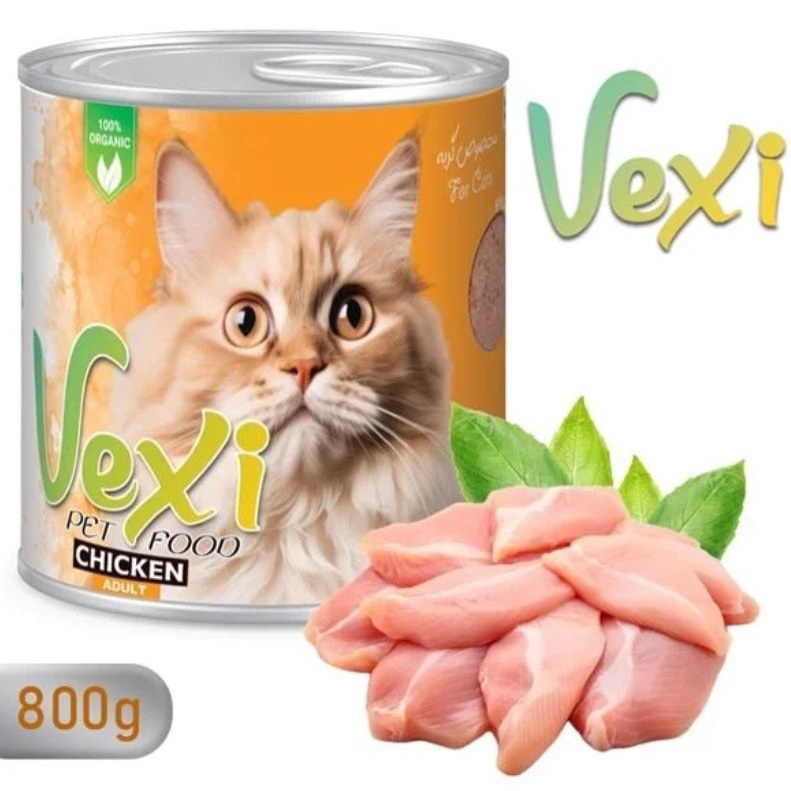 کنسرو پته ای گربه وکسی طعم گوشت مرغ 800 گرم