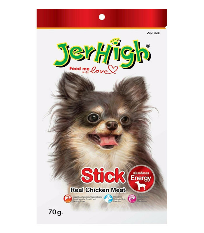 تشویقی سگ جرهای استیک مرغ 70 گرم Jerhigh 