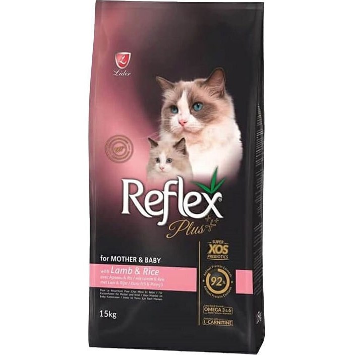 غذای خشک گربه مادر و نوزاد با طعم گوشت بره و برنج رفلکس پلاس  Reflex Plus Mother & Baby 1.5 kg