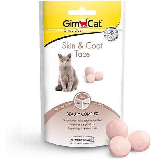 قرص گربه جیم کت تقویت کننده پوست و مو 40 گرم GIM CAT