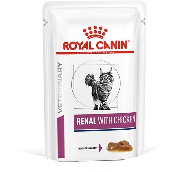 پوچ گربه رنال رویال کنین با طعم مرغ 85 گرم Royal Canin Renal Chicken