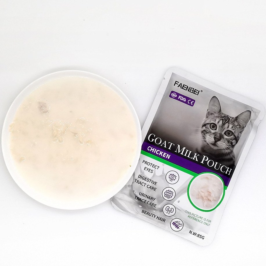 پوچ گربه فنبی شیر بز طعم مرغ 85 گرم