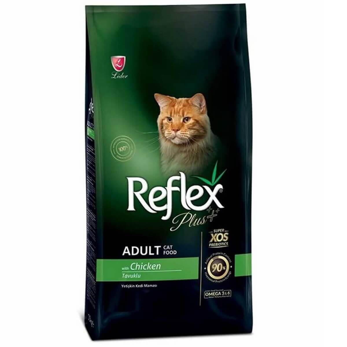 غذای گربه رفلکس پلاس طعم مرغ  Reflex Plus Adult  Food with Chicken1.5 kg