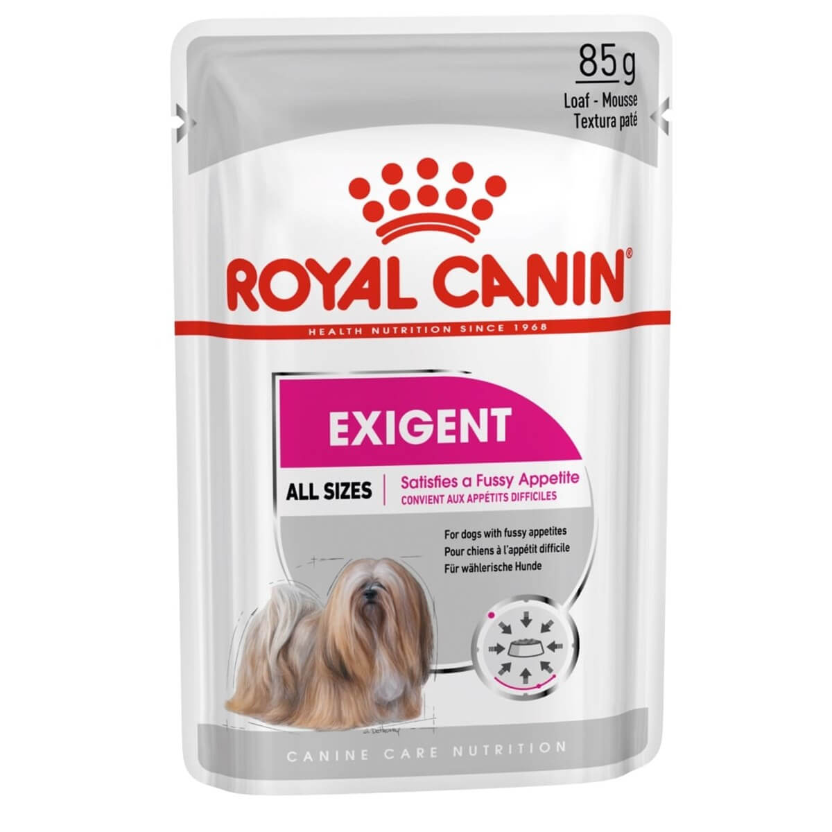 پوچ سگ بالغ اگزیجنت رویال کنین 85 گرم Royal Canin Exigent