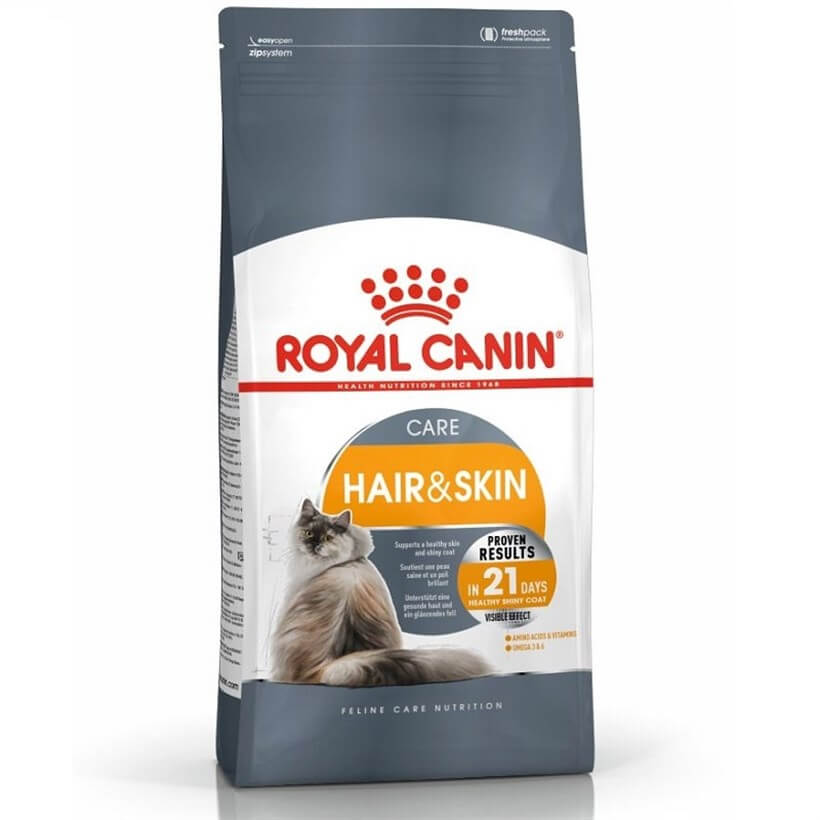  غذای خشک گربه مراقبت از پوست و مو هیر اند اسکین رویال کنین  Hair and Skin Care Royal canin2kg