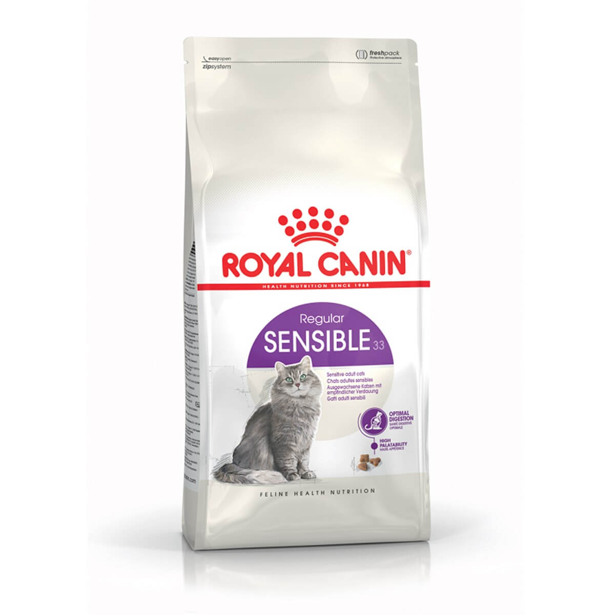  غذای خشک گربه دارای حساسیت گوارشی سنسیبل رویال کنین Sensible 33 Royal canin 2kg