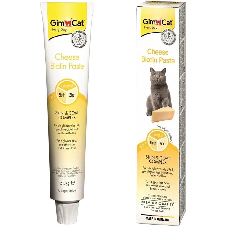 خمیر بیوتین گربه با طعم پنیر جیم کت GimCat Cheese Biotin